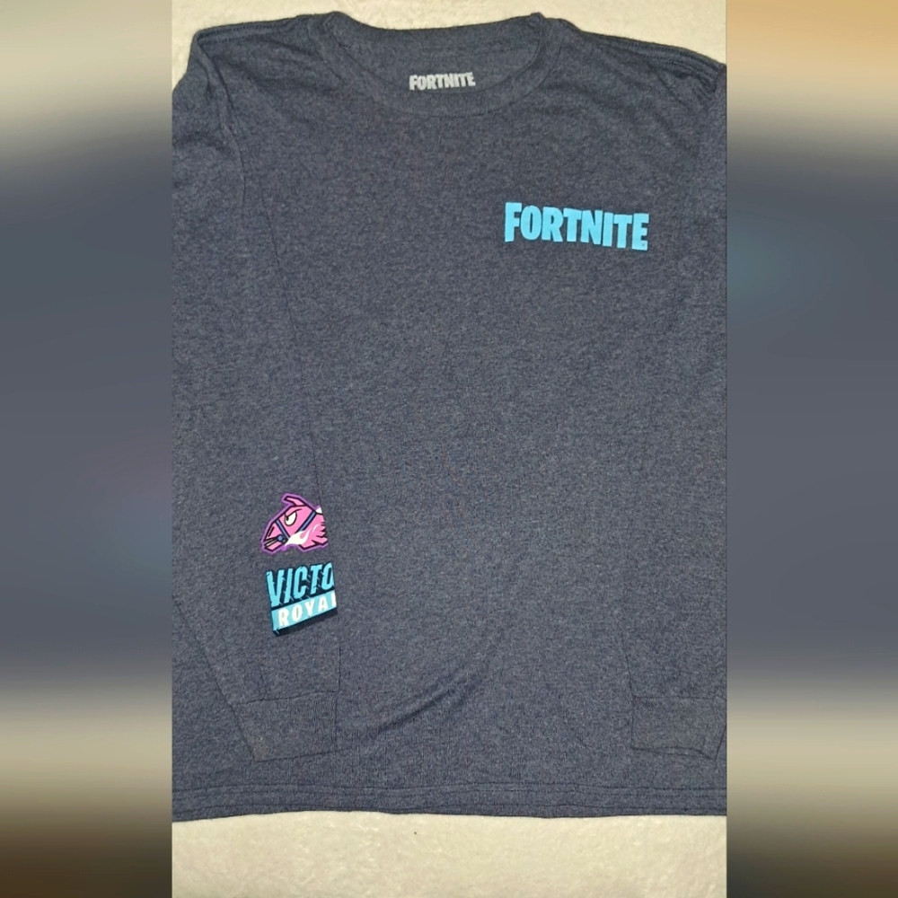 Fortnite Gray Long Sleeve Shirt